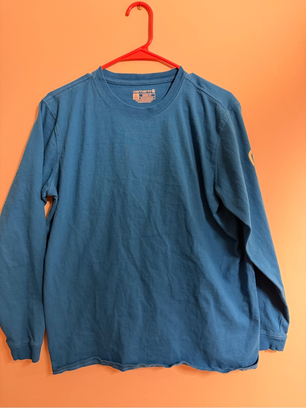 Carhartt womens Long-Sleeve Crew Tee - Blue